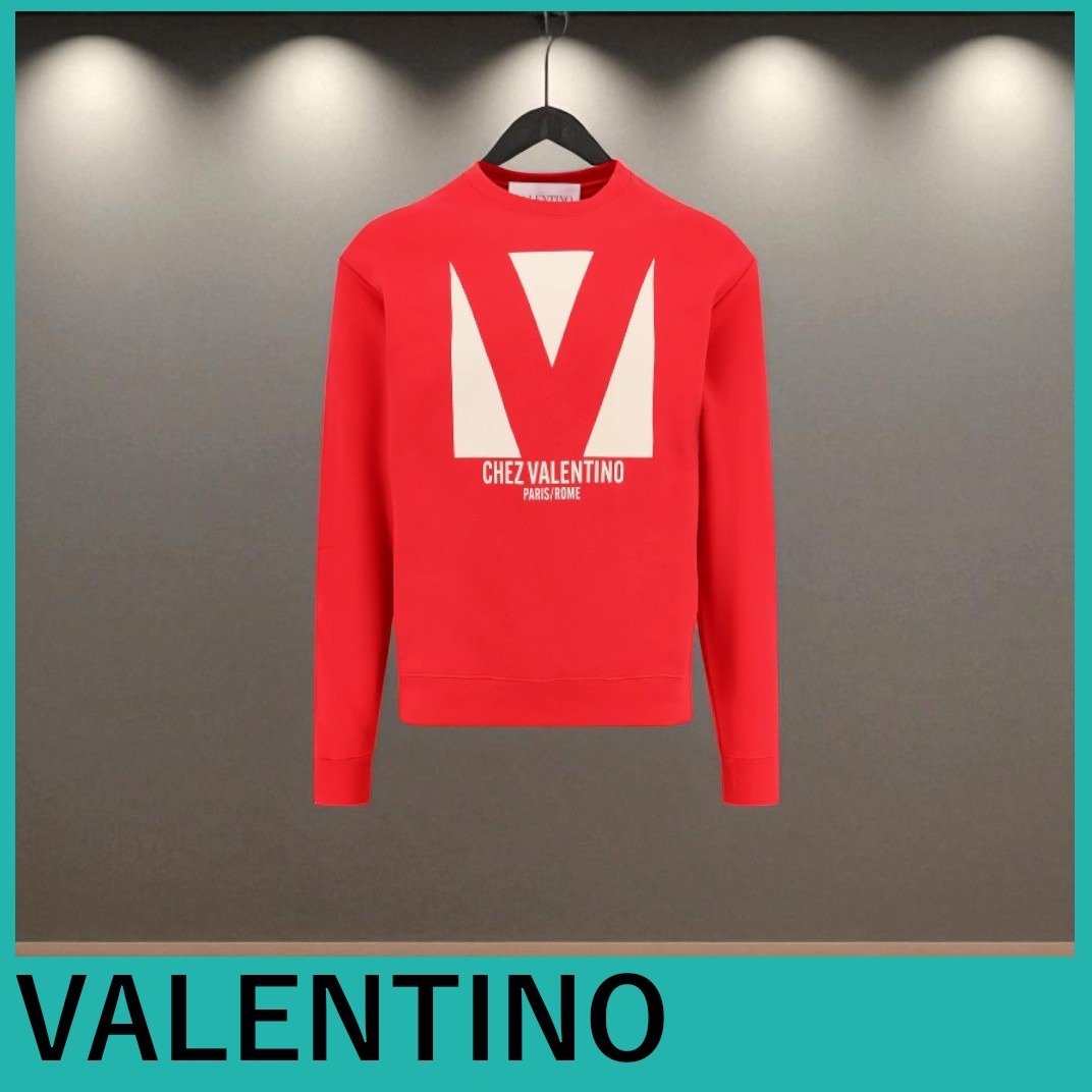 VALENTINO★フロントチェズプリントコットンスウェットシャツ