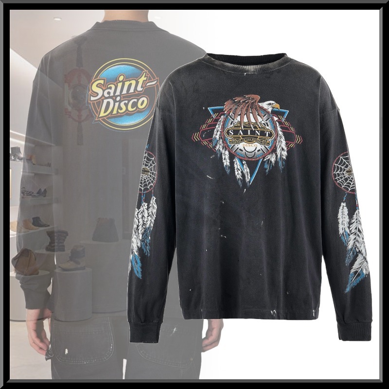 Saint Mxxxxxx SAINT DISCOプリント クルーネック 半袖 Tシャツ
