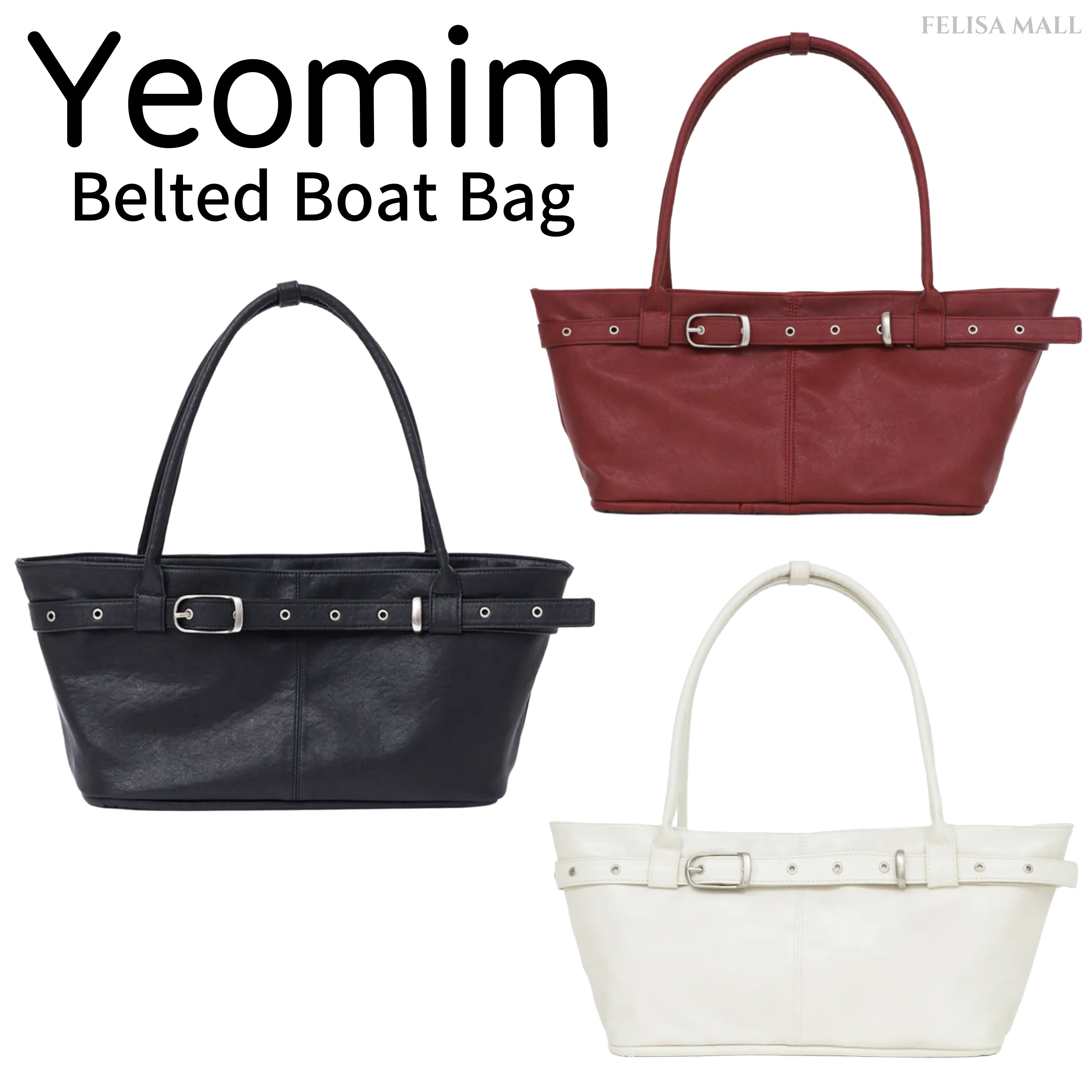 [Yeomim] Belted Boat Bag 人気 韓国バッグ