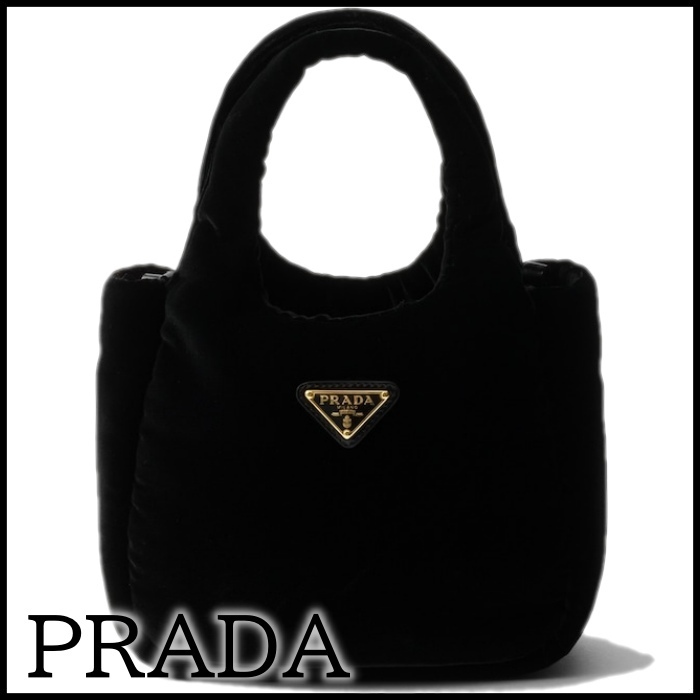 PRADA ベルベットミニハンドバッグ