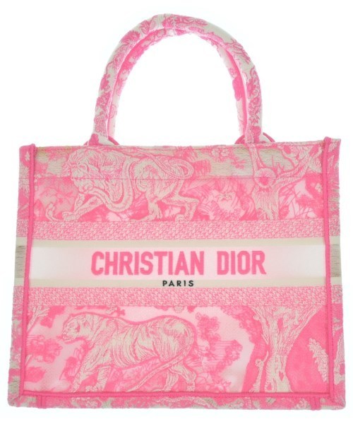 Christian Dior トートバッグ ピンクx白 4503025E0023