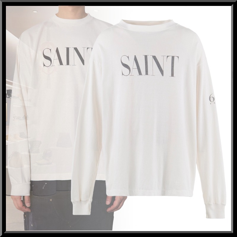 Saint Mxxxxxx SAINTプリント クルーネック 長袖 Tシャツ クール