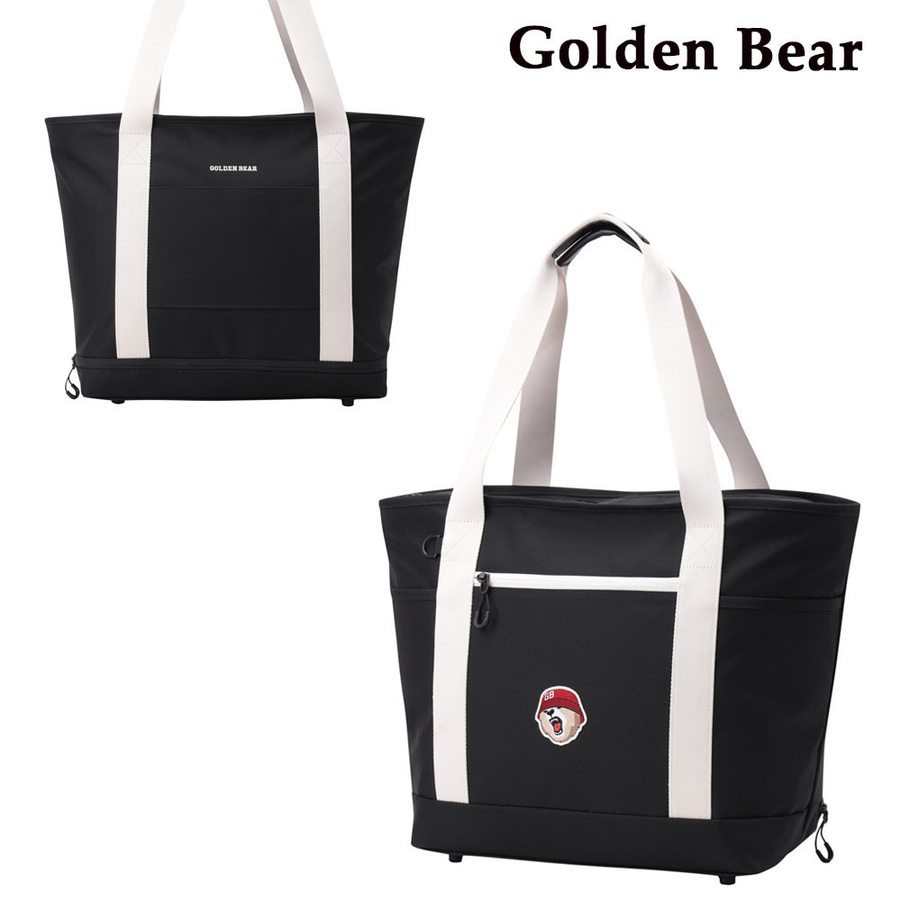 Golden Bear● Canvas Contrast Boston Bag BLACK