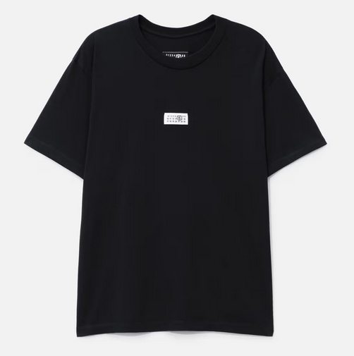 国内発送 MM6 Maison Margiela 数字ロゴ Tシャツ ブラック