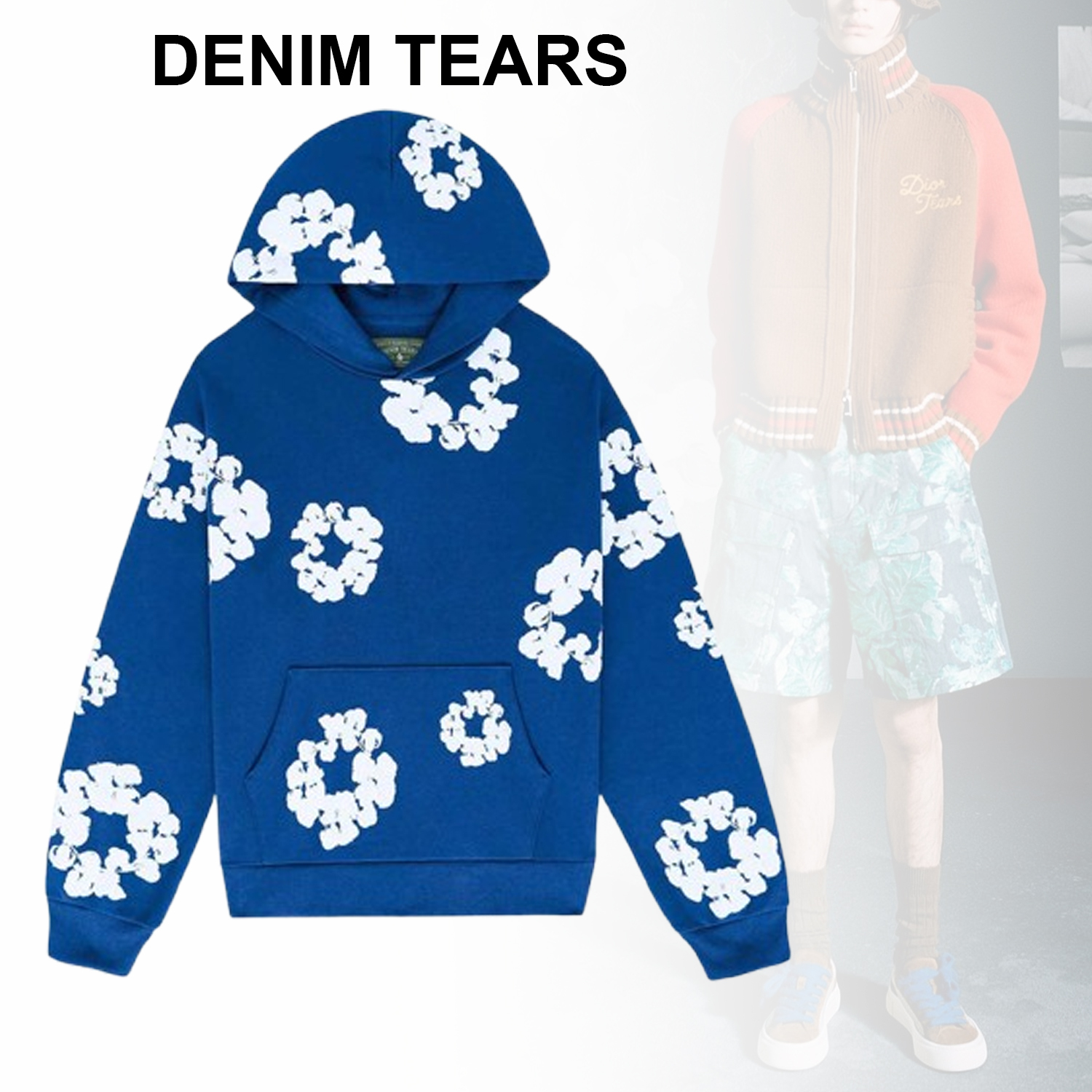 ◆DENIM TEARS◆ コットン リース パーカー