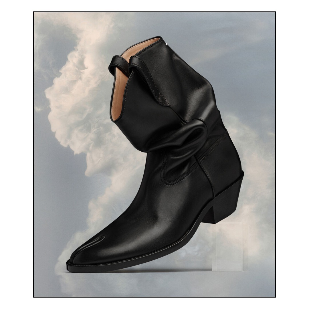 【Maison Margiela】「タビ」ウエスタンブーツ ブラック 5.5cm