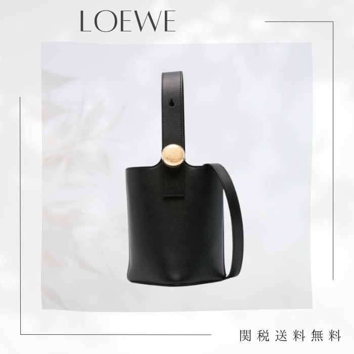 LOEWE ロエベ ペブル ミニ レザーバケットバッグ 2WAY
