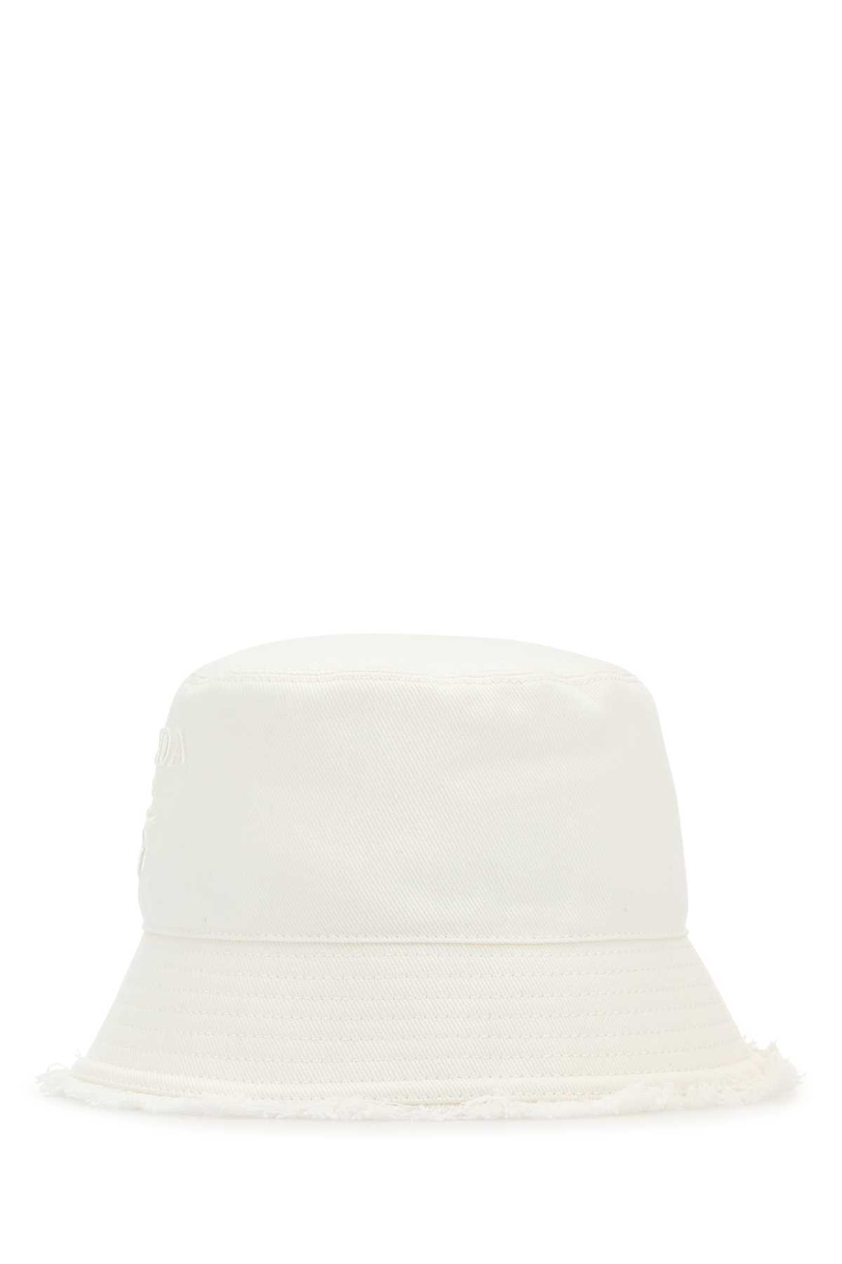 ハット PRADA White Denim Bucket Hat