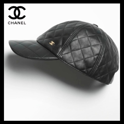 上品でお洒落♪【CHANEL】マトラッセレザーキャップ AAB404