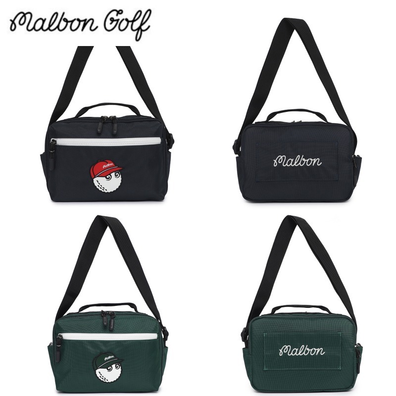 ★MALBON GOLF★2025SS 超新作★M Light cross pouch Navy/Green