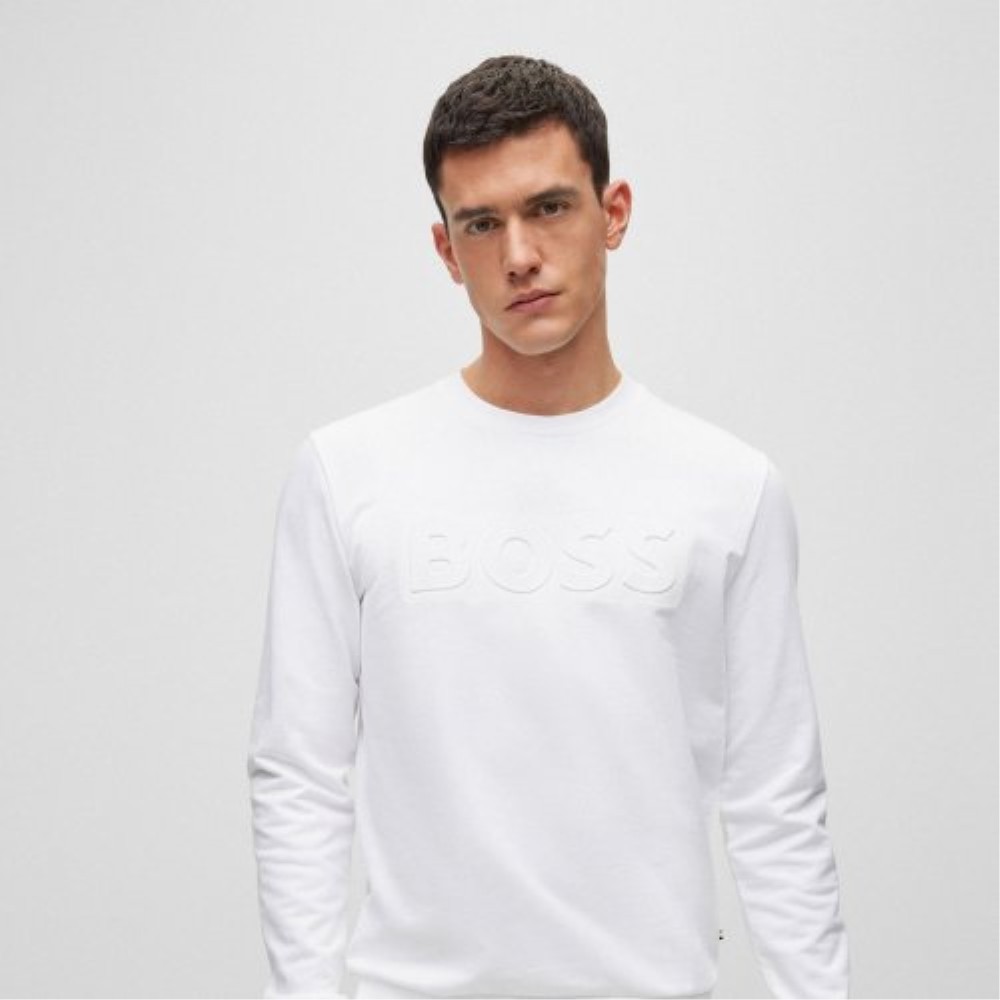 ■Hugo Boss■ Embossed Logo Sweatshirt50491533100 SR23_50491
