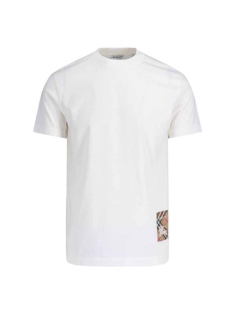 BURBERRY チェックハッチクルネックTシャツ 8102254 B7078
