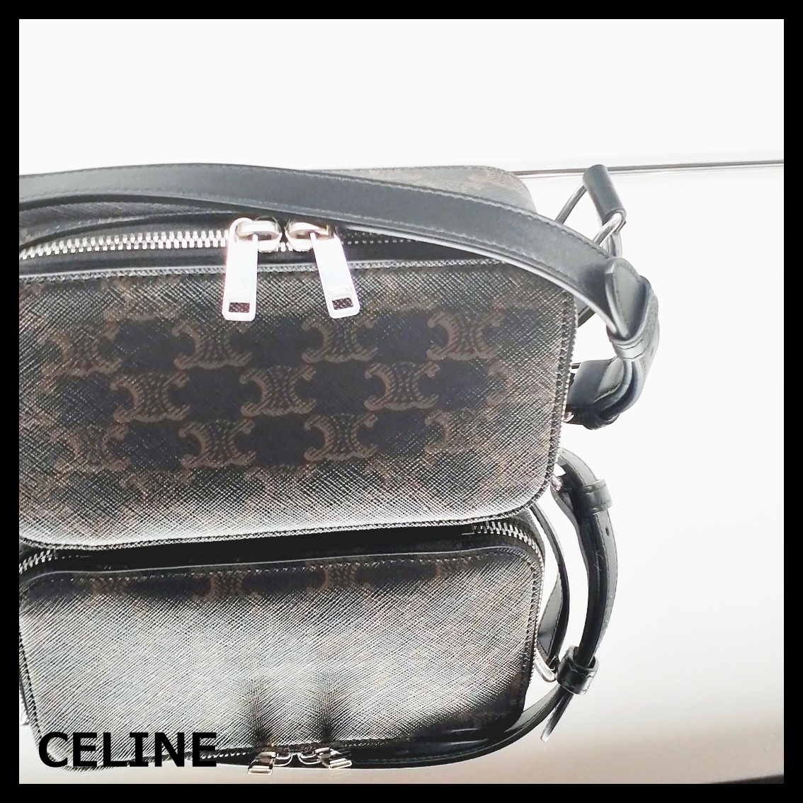 CELINE セリーヌ メッセンジャーバッグ ミディアム メンズ 黒