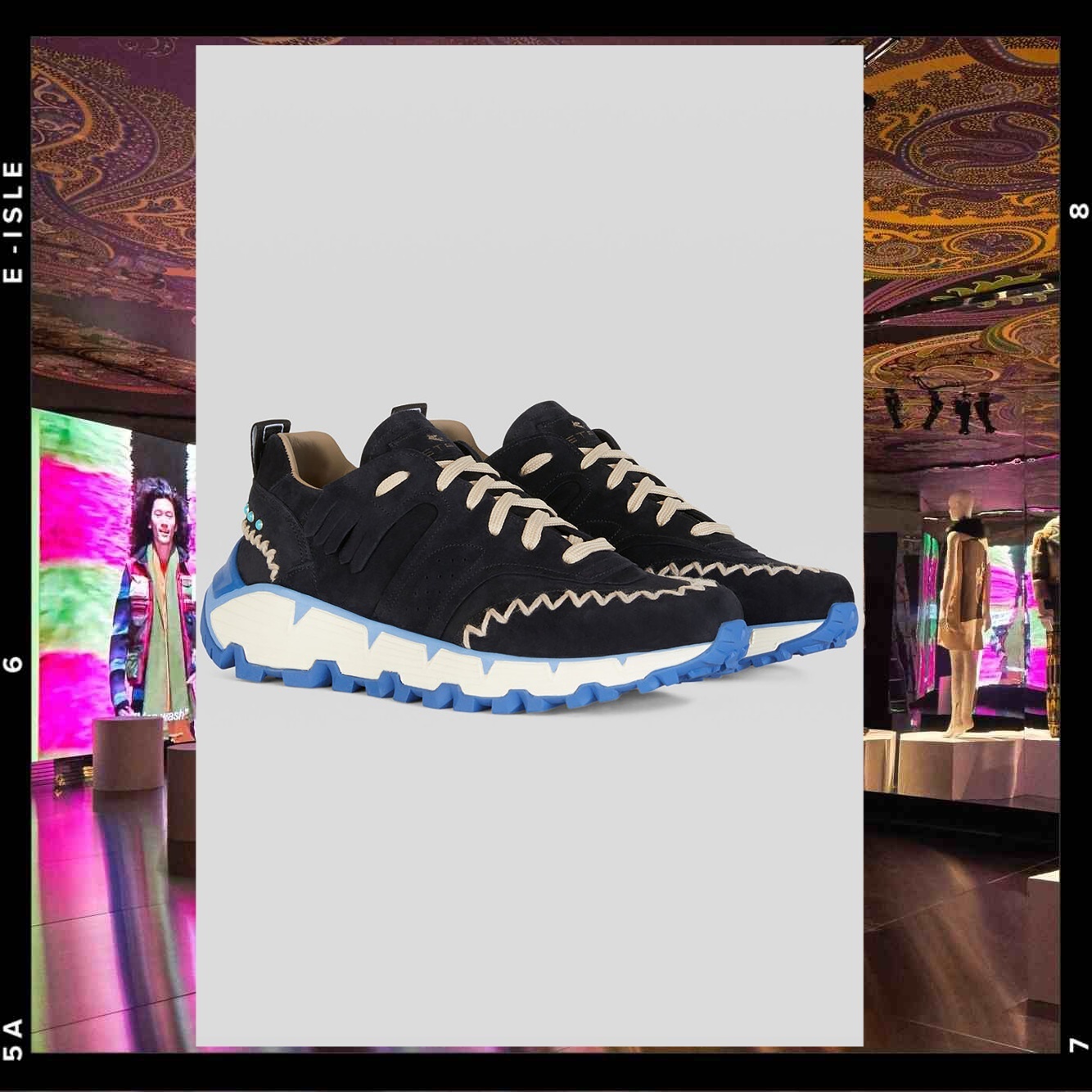 希少【ETRO】スエードスニーカー アースビート