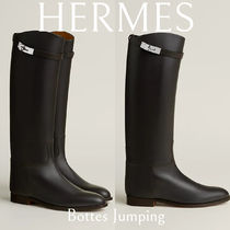 *HERMES*ロングブーツ Jumping ケリーバックル  マロン ブラウン