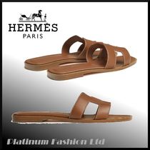 希少◆入手困難♪【HERMES】パリ オラン ゴールド サンダル