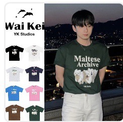 さらに100円引き◆Wai Kei◆Logo typography knit さらに100円引き◇WAIKEI◇Maltese archive half sleeve tshirt