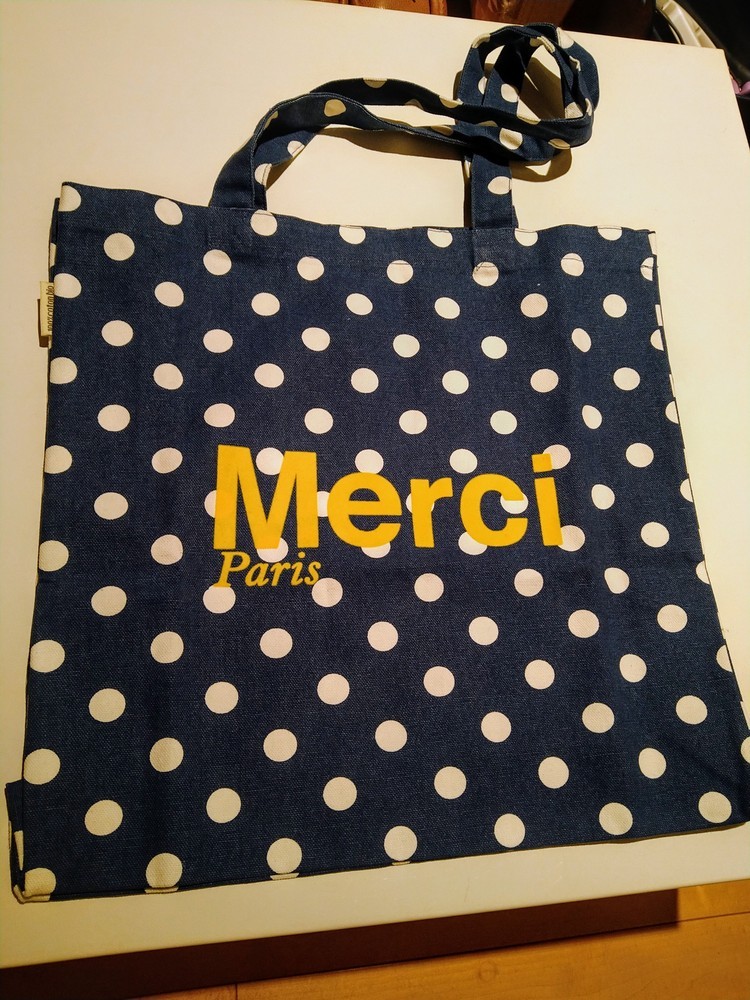 驚きの価格 大人気トート『Paris』Merci 水玉 バッグ (Merci/トートバッグ バッグ