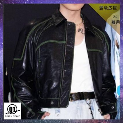【サイズ交換ＯＫ】 登坂広臣さん着用 レザージャケット バックロゴ STUDIOS ACNE ジャケット・アウター