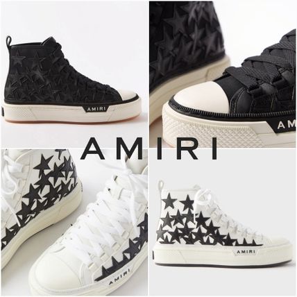 AMIRI*スターコート コットンキャンバス ハイカットスニーカー