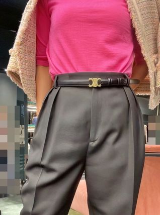 最も人気のある製品 CELINE トリオンフベルト スムースカーフスキン ...