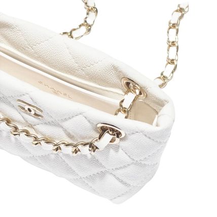CHANEL クラッチバッグ ★上品なwhite&gold★CHANEL クラシックチェーンクラッチ(6)
