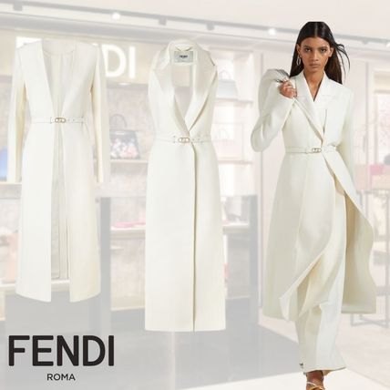 上品☆FENDI ホワイトウール シルクコート - www.pianocorner.co.nz