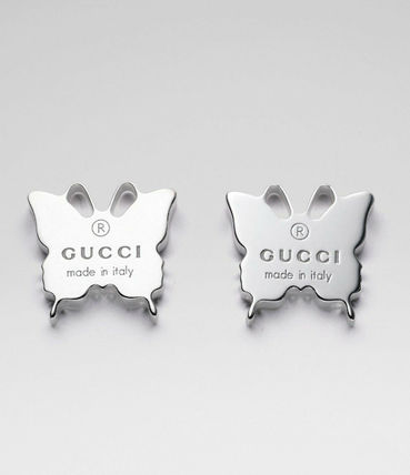 GUCCI☆素敵！STERLING SILVER LOGO BUTTERFLY STUD Earrings