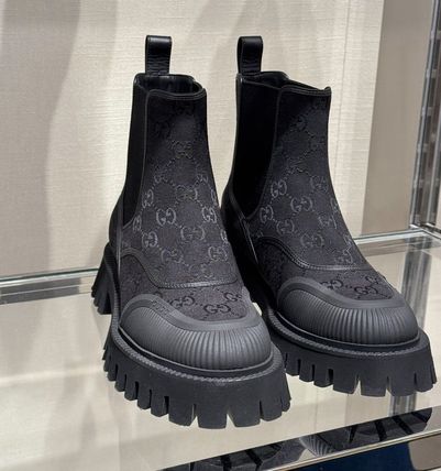 24SS◇GG モノグラム入り ヒールアンクルブーツ (GUCCI/ショート