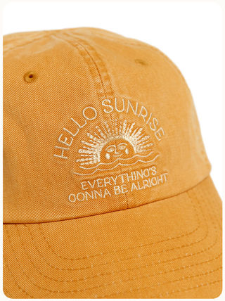 Hello Sunrise ウォッシュド VTG アーチロゴ ボールキャップ