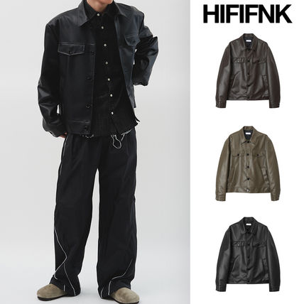 HI FI FNK レザージャケット 【HI FI FNK】Rick Trucker Leather Jacket