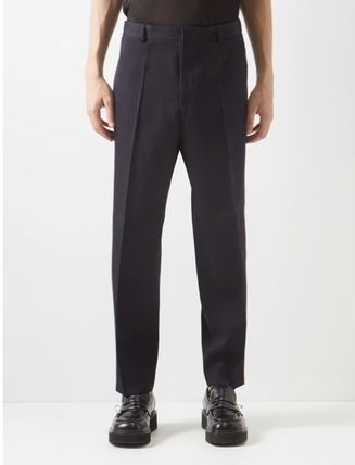 JIL SANDER センタープレス ウールギャバジン ストレートパンツ - www 日本製 JIL SANDER 20SS ストレートワイドスラックス スラックス
