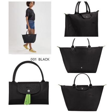 Longchamp トートバッグ 2023 秋冬 新色Longchamp*LE PLIAGE Green*手提げ M(5)