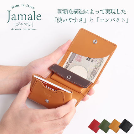 折りたたみ財布 Jamale 本革 折り財布 スリム ミニ財布 二つ折り 日本製