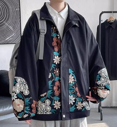 パーカー 花柄刺繍ファーフードジップアップパーカー オーバーサイズ ユニセックス HC24W3TP01「Harsh and Cruel」「2024AW