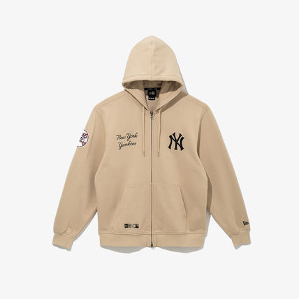 韓国大人気★NEW ERA★MLB STRIPE ZIP UP HOODIE フーディ2色 ニューエラ□MLB DOUBLE LOGO ZIP UP HOODIE□送料込 (New Era