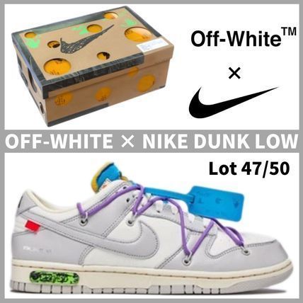希少】OFF-WHITE × NIKE DUNK LOW Lot 47/50 - www.akbara.ac.id 【即日発送】 ナイキダンクローOFF-WHITE47/50 スニーカー