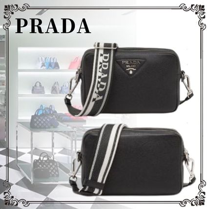 関税/送料込◎*PRADA*ショルダーストラップ付 レザー バッグ - www ...