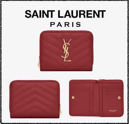 ☆Saint Laurent☆モノグラム コンパクト ジップ ウォレット財布 - www