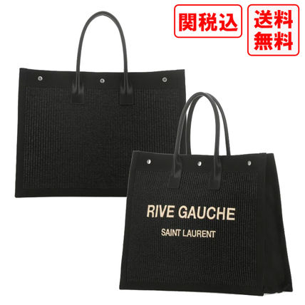 関税・送料込 Saint Laurent Black Rive Gauche shopping バッグ - www ...