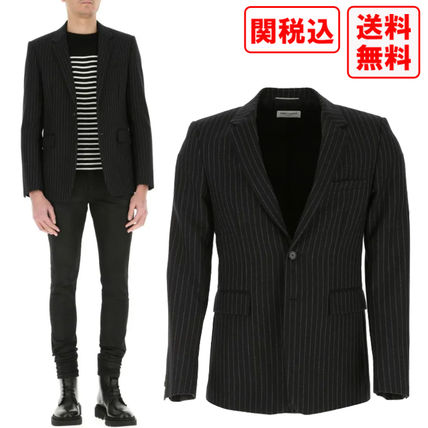 関税 送料込 Saint Laurent Embroidered wool ジャケット - www ...