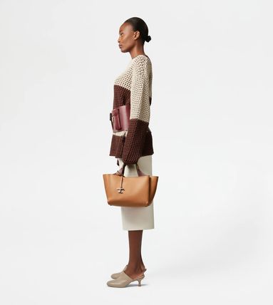 TOD'S ハンドバッグ TOD'S T タイムレス バッグ ミニサイズ ブラウン(7)