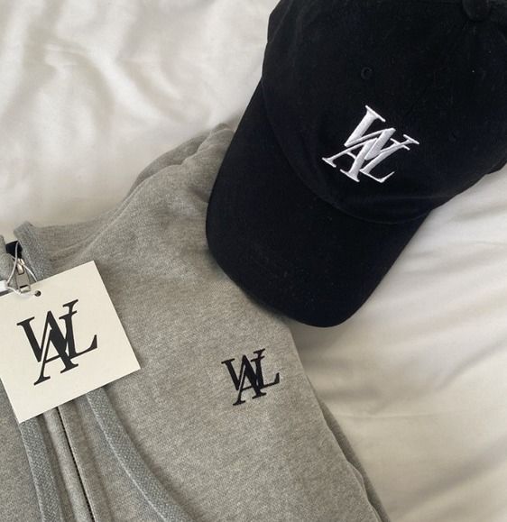 WOOALONG Mellow cotton logo cap DARK RED WL240WCA92UDRD