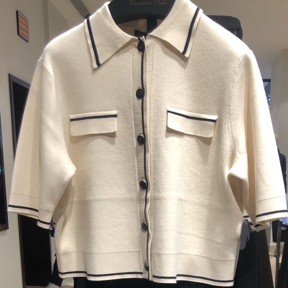 MASSIMO DUTTI FW 2024 NEW Bouclé knit cardigan with buttons