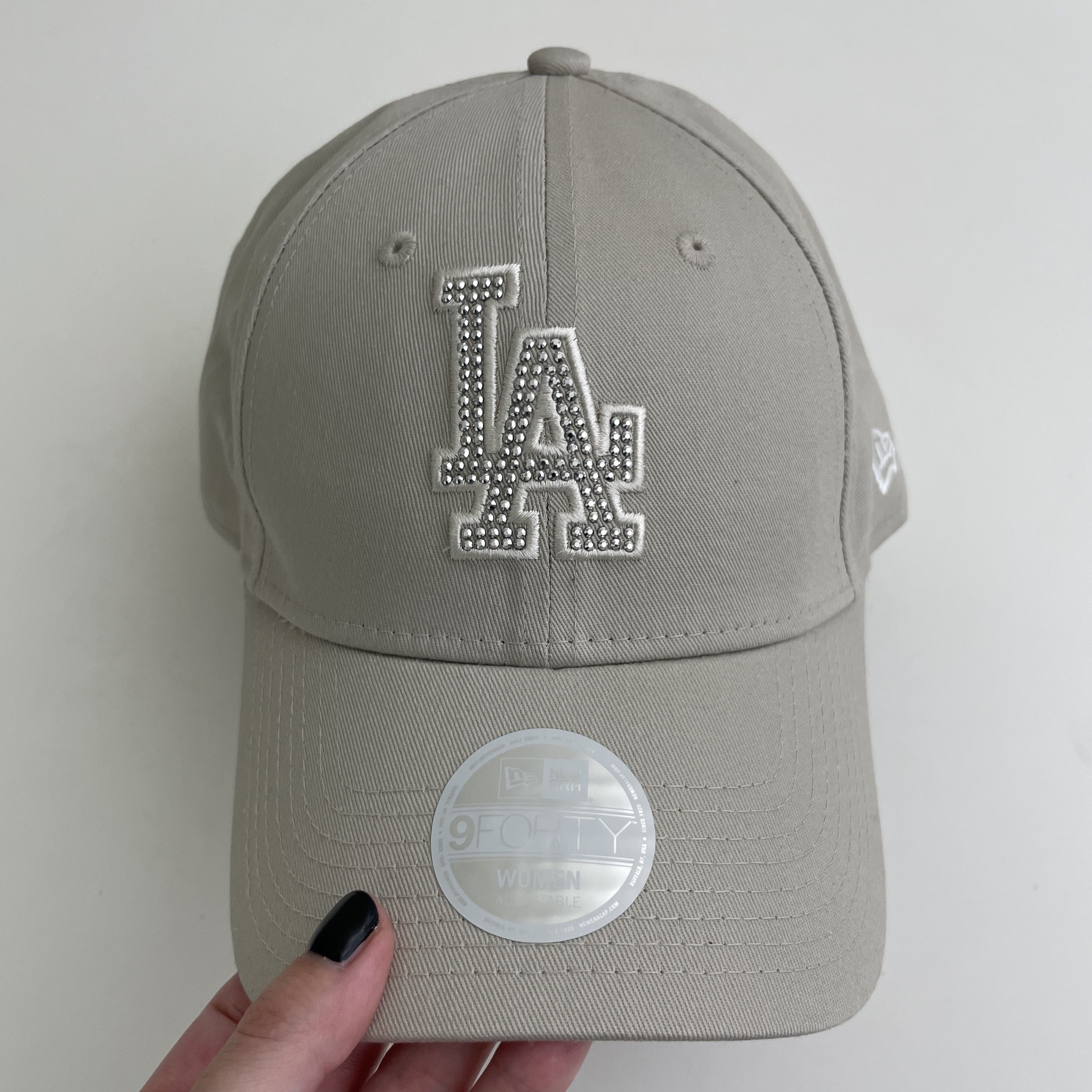 new era rhinestone 9forty スノーグレー