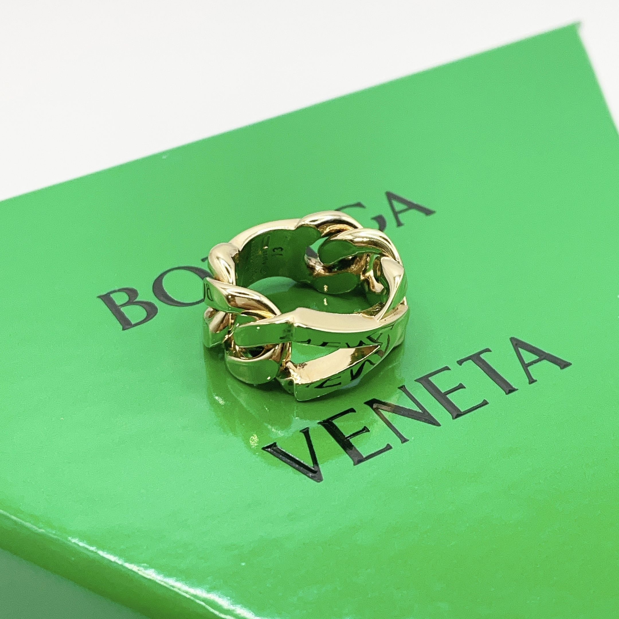 新品未使用】BOTTEGA VENETA 指輪 リング チェーン ゴールド