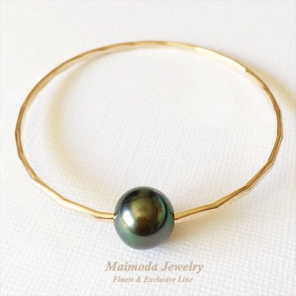 【日本限定モデル】 タヒチアンパール バングル☆Maimoda Jewelry☆ハワイ (Fighting アクセサリー