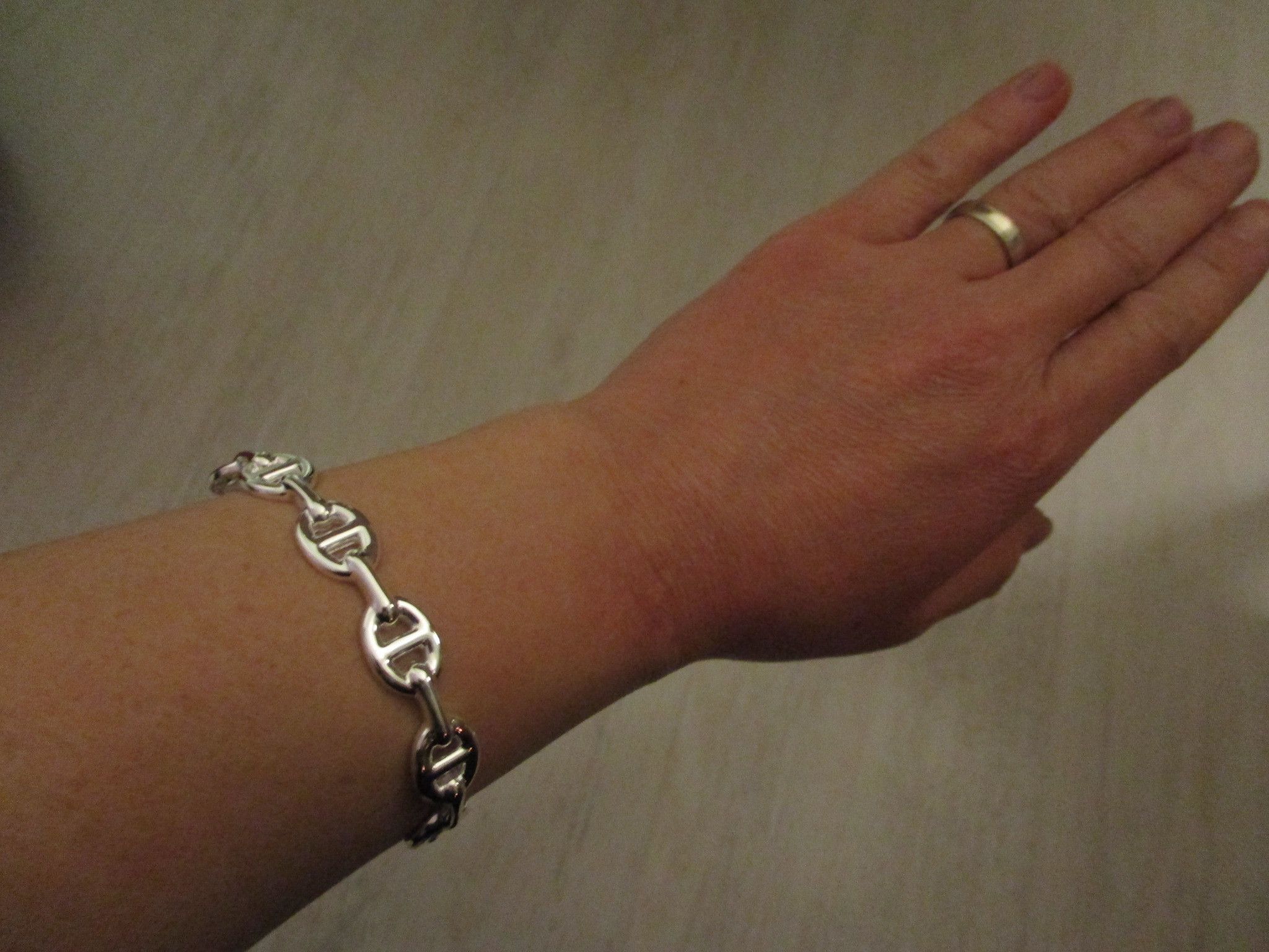 日本よりお得に!CHAINE D'ANCRE ENCHAINEE MM シルバー (HERMES ...