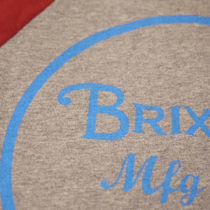 BRIXTON 5003 ブリクストン Tシャツ ラグラン 七分丈 灰 Wheeler BRIXTON 5003 ブリクストン Tシャツ ラグラン 七分丈 灰 Wheeler