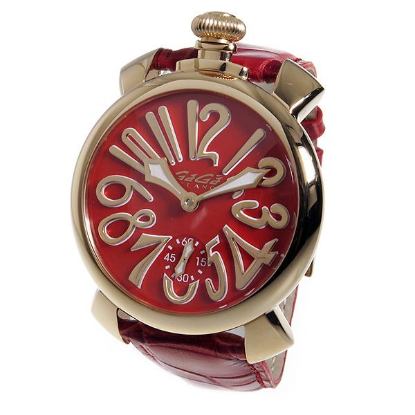 GAGA MILANO マニュアーレ 48mm 腕時計 501113S-RED【限定品】 (GaGa ...
